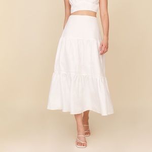 Reformation Vega Linen Skirt - Size 0